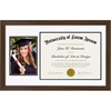 image:imageAmericanflat 11x18 Diploma Frame with ShatterResistant Glass  Fits 85x11 Diplomas and 5x7 Pictures  Signature Collection  Engineered Wood Graduation Picture Frame for Wall Display  DriftwoodWalnut