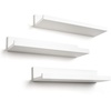 image:imageAmericanflat 14 Floating Shelves for Wall  Set of 3  Made of Engineered Wood with Lipped Ledge  Floating Wall Shelves for Bedroom Bathroom Kitchen Office and Living Room  BlackWhite