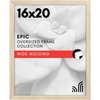 image:imageAmericanflat 20x30 Poster Frame  White Engineered Wood with Polished Plexiglass  Wide Picture Frame for Vertical or Horizontal Wall Display  Epic Collection  White  Polished plexiglass front hangs vertical or horizontal sawtooth hangers included fits photos posters and artNatural Oak