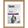 image:imageAmericanflat 26x32 Poster Frame  Matted to 22x28  Engineered Wood  White  Polished plexiglass front hangs vertical or horizontal sawtooth hangers included secure turntab backingDark Oak