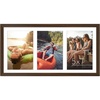 image:imageAmericanflat 5x7 Picture Frame Collage with Polished Plexiglass  Fits Three 5x7 Photos or Use as One 10x20 Picture Frame  Signature Collection  Collage Frames for Wall Display  WhiteWalnut