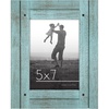 image:imageAmericanflat 5x7 Picture Frame with Polished Crystal Clear Glass  Hampton Collection  Distressed Wood Picture Frames for Tabletop and Wall Display  Charcoal Black  Polished glass wall or tabletop display with included easel sawtooth hangers included fits photos posters and artTurquoise Blue