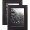 image:imageAmericanflat 5x7 Picture Frame with Polished Crystal Clear Glass  Set of 2  Hampton Collection  Distressed Wood Picture Frames for Tabletop and Wall Display  Rustic Tan  Polished glass wall or tabletop display with included easel hanging hardware included fits photos and artBlack