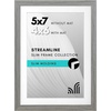 image:imageAmericanflat 5x7 Picture Frame with ShatterResistant Glass  Use as 4x6 Frame with Mat or Display 5x7 Photo Without Mat  Streamline Collection  Picture Frames for Tabletop and Wall  White  Shatterresistant glass wall or tabletop display with included easel triangle hangers included secure turntab backingGrey