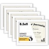 image:imageAmericanflat 85x11 Picture Frame 5Pack  Slim Molding  White  Polished plexiglass front wall or tabletop display with included easel sawtooth hangers included secure turntab backingWhite
