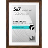 image:imageAmericanflat 8x10 Picture Frame with ShatterResistant Glass  Use as 5x7 Frame with Mat or Display 8x10 Photo Without Mat  Streamline Collection  Picture Frames for Tabletop and Wall  White  Shatterresistant glass wall or tabletop display with included easel sawtooth hangers included secure turntab backingWalnut