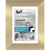image:imageAmericanflat 8x8 Picture Frame  Matted to 5x5  Engineered Wood  White  Shatterresistant glass wall or tabletop display with included easel sawtooth hangers included secure turntab backingGold