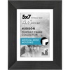 image:imageAmericanflat 8x8 Picture Frame  Matted to 5x5  Engineered Wood  White  Shatterresistant glass wall or tabletop display with included easel sawtooth hangers included secure turntab backingBlack