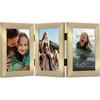 image:imageAmericanflat Hinged 8x10 Picture Frame with ShatterResistant Glass  Double Picture Frames with Engineered Wood  Signature Collection  Photo Frame for Tabletop Display  WhiteGold