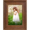 image:imageAmericanflat Rustic Lodge 11x14 Picture Frame Set of 4  Use as 8x10 Picture Frame with Mat or 11x14 Frame Without Mat  Textured Engineered Wood Photo Frame with Hanging Hardware for Wall DecorWalnut