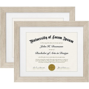 image:imageAmericanflat 11x14 Diploma Frame 4Pack  Matted to 85x11  Black  Engineered Wood construction Shatterresistant glass displays diplomas certificates and documents use with or without matDriftwood