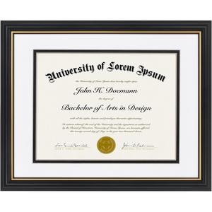image:imageAmericanflat 11x14 Diploma Frame with ShatterResistant Glass  Use as 85x11 Frame with Mat or Display 11x14 Documents Without Mat  Certificate Frames with Engineered Wood for Wall Display  White  Engineered Wood construction Shatterresistant glass displays diplomas certificates and documents use with or without matBlack  Gold