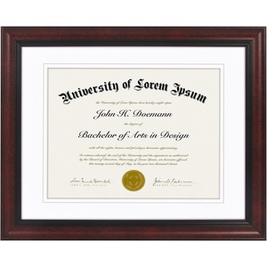 image:imageAmericanflat 11x14 Diploma Frame with ShatterResistant Glass  Use as 85x11 Frame with Mat or Display 11x14 Documents Without Mat  Certificate Frames with Engineered Wood for Wall Display  White  Engineered Wood construction Shatterresistant glass displays diplomas certificates and documents use with or without matMahogany Double white mat