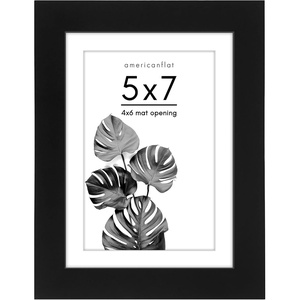 image:imageAmericanflat 11x14 Picture Frame with ShatterResistant Glass  Set of 2  Use as 8x10 Frame with Mat or Display 11x14 Photo Without Mat  Signature Collection  Picture Frames for Wall  White  Engineered Wood construction Shatterresistant glass hangs vertical or horizontal sawtooth hangers includedBlack