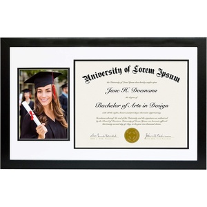 image:imageAmericanflat 11x18 Diploma Frame with ShatterResistant Glass  Fits 85x11 Diplomas and 5x7 Pictures  Signature Collection  Engineered Wood Graduation Picture Frame for Wall Display  DriftwoodBlack