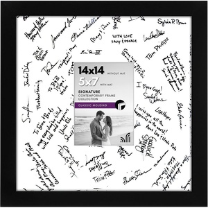 image:imageAmericanflat 14x14 Picture Frame  Matted to 5x7  Driftwood  Engineered Wood construction Shatterresistant glass hangs vertical or horizontal sawtooth hangers includedBlack