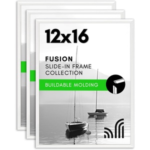 image:imageAmericanflat 20x28 Picture Frame 3Pack  Black  Slidein front cover swaps photos and posters easily sawtooth hangers included fits photos posters prints and artWhite