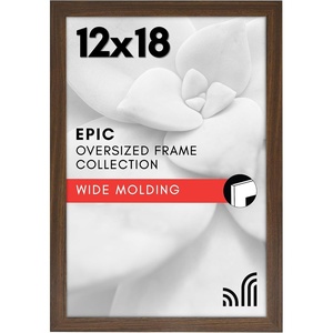 image:imageAmericanflat 20x30 Poster Frame  White Engineered Wood with Polished Plexiglass  Wide Picture Frame for Vertical or Horizontal Wall Display  Epic Collection  White  Polished plexiglass front hangs vertical or horizontal sawtooth hangers included fits photos posters and artMahogany