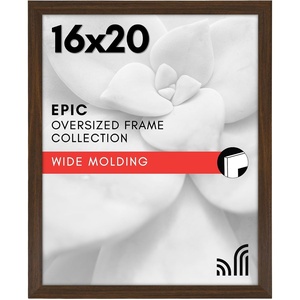 image:imageAmericanflat 20x30 Poster Frame  White Engineered Wood with Polished Plexiglass  Wide Picture Frame for Vertical or Horizontal Wall Display  Epic Collection  White  Polished plexiglass front hangs vertical or horizontal sawtooth hangers included fits photos posters and artWalnut