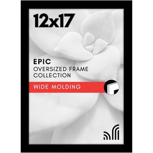 image:imageAmericanflat 20x30 Poster Frame  White Engineered Wood with Polished Plexiglass  Wide Picture Frame for Vertical or Horizontal Wall Display  Epic Collection  White  Polished plexiglass front hangs vertical or horizontal sawtooth hangers included fits photos posters and artBlack