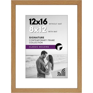 image:imageAmericanflat 26x32 Poster Frame  Matted to 22x28  Engineered Wood  White  Polished plexiglass front hangs vertical or horizontal sawtooth hangers included secure turntab backingDark Oak