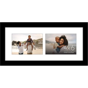image:imageAmericanflat 4x6 Collage Picture Frame  Fits 4  Engineered Wood  WhiteBlack