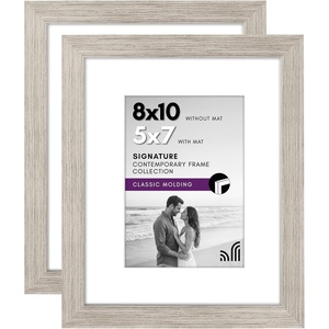 image:imageAmericanflat 4x6 Collage Picture Frame  Fits 4  Engineered Wood  WhiteDriftwood