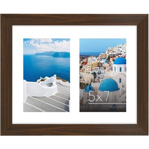 image:imageAmericanflat 4x6 Collage Picture Frame  Fits 4  Engineered Wood  WhiteWalnut