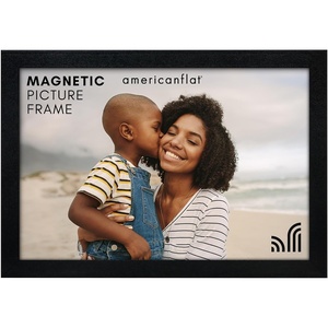image:imageAmericanflat 8x12 Picture Frame with ShatterResistant Glass  Signature Collection  GalleryStyle Frames Made of Engineered Wood  Photo Frame for Tabletop and Wall Display  DriftwoodBlack
