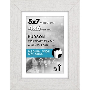 image:imageAmericanflat 8x8 Picture Frame  Matted to 5x5  Engineered Wood  White  Shatterresistant glass wall or tabletop display with included easel sawtooth hangers included secure turntab backingWhite