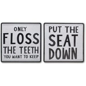 image:imageAmericanflat Bathroom Signs 3PK  Wash Soak Brush  Three 10 Bathroom Signs for Wall DecorBlack