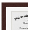 image:imageAmericanflat 11x14 Diploma Frame with ShatterResistant Glass  Use as 85x11 Frame with Mat or Display 11x14 Documents Without Mat  Certificate Frames with Engineered Wood for Wall  Mahogany  Engineered Wood construction Shatterresistant glass displays diplomas certificates and documents use with or without matMahogany