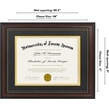 image:imageAmericanflat 11x14 Diploma Frame with ShatterResistant Glass  Use as 85x11 Frame with Mat or Display 11x14 Documents Without Mat  Certificate Frames with Engineered Wood for Wall Display  Gold  Engineered Wood construction Shatterresistant glass displays diplomas certificates and documents use with or without matMahogany Black  Gold mat