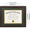 image:imageAmericanflat 11x14 Diploma Frame with ShatterResistant Glass  Use as 85x11 Frame with Mat or Display 11x14 Documents Without Mat  Certificate Frames with Engineered Wood for Wall Display  Gold  Engineered Wood construction Shatterresistant glass displays diplomas certificates and documents use with or without matMahogany Green  Gold mat