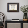 image:imageAmericanflat 11x14 Diploma Frame with ShatterResistant Glass  Use as 85x11 Frame with Mat or Display 11x14 Documents Without Mat  Certificate Frames with Engineered Wood for Wall Display  Gold  Engineered Wood construction Shatterresistant glass displays diplomas certificates and documents use with or without matMahogany Blue  Gold mat