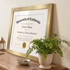 image:imageAmericanflat 11x14 Diploma Frame with ShatterResistant Glass  Use as 85x11 Frame with Mat or Display 11x14 Documents Without Mat  Certificate Frames with Engineered Wood for Wall Display  Gold  Engineered Wood construction Shatterresistant glass displays diplomas certificates and documents use with or without matGold