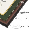 image:imageAmericanflat 11x14 Diploma Frame with ShatterResistant Glass  Use as 85x11 Frame with Mat or Display 11x14 Documents Without Mat  Certificate Frames with Engineered Wood for Wall Display  Gold  Engineered Wood construction Shatterresistant glass displays diplomas certificates and documents use with or without matMahogany Green  Gold mat