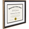 image:imageAmericanflat 11x14 Diploma Frame with ShatterResistant Glass  Use as 85x11 Frame with Mat or Display 11x14 Documents Without Mat  Certificate Frames with Engineered Wood for Wall Display  Gold  Engineered Wood construction Shatterresistant glass displays diplomas certificates and documents use with or without matBlack  Bronze