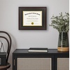 image:imageAmericanflat 11x14 Diploma Frame with ShatterResistant Glass  Use as 85x11 Frame with Mat or Display 11x14 Documents Without Mat  Certificate Frames with Engineered Wood for Wall Display  Gold  Engineered Wood construction Shatterresistant glass displays diplomas certificates and documents use with or without matMahogany Black  Gold mat