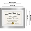 image:imageAmericanflat 11x14 Diploma Frame with ShatterResistant Glass  Use as 85x11 Frame with Mat or Display 11x14 Documents Without Mat  Certificate Frames with Engineered Wood for Wall  Mahogany  Engineered Wood construction Shatterresistant glass displays diplomas certificates and documents use with or without matSilver