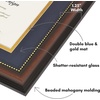 image:imageAmericanflat 11x14 Diploma Frame with ShatterResistant Glass  Use as 85x11 Frame with Mat or Display 11x14 Documents Without Mat  Certificate Frames with Engineered Wood for Wall Display  Gold  Engineered Wood construction Shatterresistant glass displays diplomas certificates and documents use with or without matMahogany Blue  Gold mat