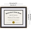 image:imageAmericanflat 11x14 Diploma Frame with ShatterResistant Glass  Use as 85x11 Frame with Mat or Display 11x14 Documents Without Mat  Certificate Frames with Engineered Wood for Wall Display  Gold  Engineered Wood construction Shatterresistant glass displays diplomas certificates and documents use with or without matBlack  Bronze