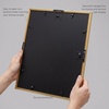 image:imageAmericanflat 11x14 Picture Frame  Matted to 8x10  Metal  Gold  Shatterresistant glass hangs vertical or horizontal sawtooth hangers included secure turntab backingGold