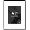 image:imageAmericanflat 11x14 Picture Frame  Matted to 8x10  Metal  Gold  Shatterresistant glass hangs vertical or horizontal sawtooth hangers included secure turntab backingBlack