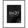 image:imageAmericanflat 11x14 Picture Frame  Matted to 8x10  Metal  Gold  Shatterresistant glass hangs vertical or horizontal sawtooth hangers included secure turntab backingBlack