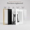 image:imageAmericanflat 11x14 Picture Frame  Matted to 8x10  Metal  Gold  Shatterresistant glass hangs vertical or horizontal sawtooth hangers included secure turntab backingGold