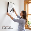 image:imageAmericanflat 11x14 Picture Frame  Matted to 8x10  Metal  Gold  Shatterresistant glass hangs vertical or horizontal sawtooth hangers included secure turntab backingBlack