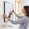 image:imageAmericanflat 11x14 Picture Frame  Matted to 8x10  Metal  Gold  Shatterresistant glass hangs vertical or horizontal sawtooth hangers included secure turntab backingBlack