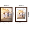image:imageAmericanflat 11x14 Picture Frame with ShatterResistant Glass  Use as 8x10 Frame with Mat or Display 11x14 Photo Without Mat  Signature Collection  Picture Frames for Wall Display  Driftwood  Engineered Wood construction Shatterresistant glass hangs vertical or horizontal sawtooth hangers includedWalnut