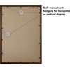 image:imageAmericanflat 11x14 Picture Frame with ShatterResistant Glass  Use as 8x10 Frame with Mat or Display 11x14 Photo Without Mat  Signature Collection  Picture Frames for Wall Display  Driftwood  Engineered Wood construction Shatterresistant glass hangs vertical or horizontal sawtooth hangers includedWalnut